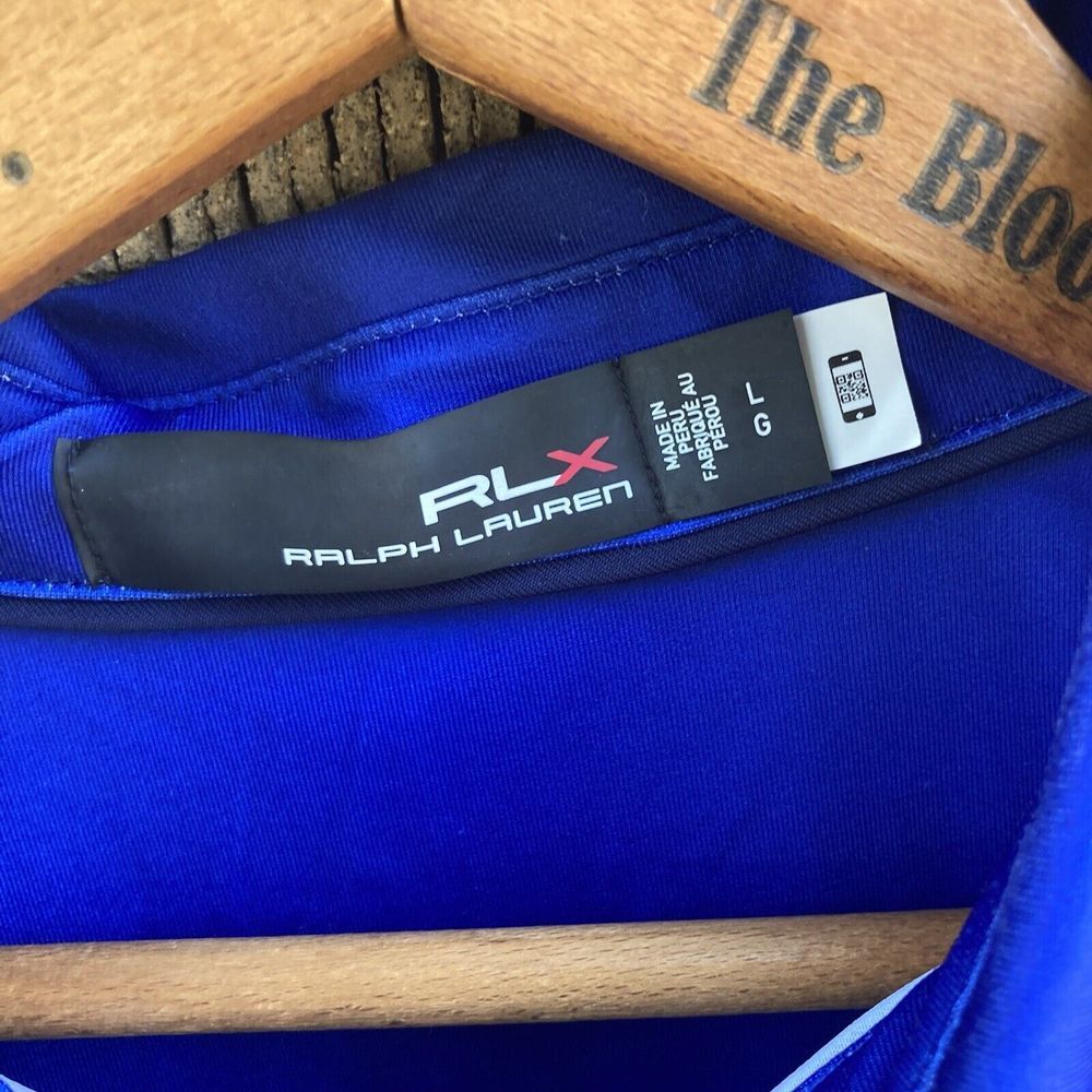 RLX Ralph Lauren Men's Large Blue Ombre Polo Oakmont Country Club Golf Stretch‎ - Picture 9 of 9